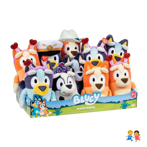Peluche Bluey Friends Con Gorro o Cintillo Original 20cm