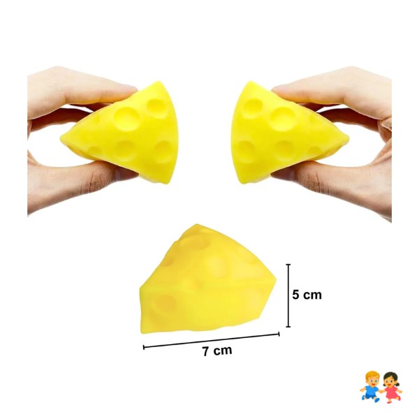 Juguete Queso Antiestrés Para Niños Color Amarillo