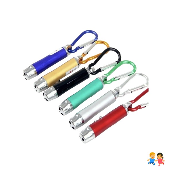 Mini Puntero Láser 3 En 1 Llavero Pilas Incluidas