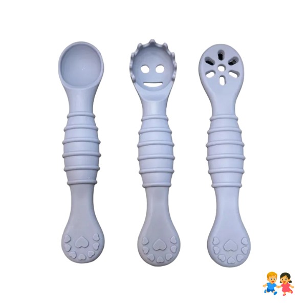 3 Cucharas Soft De Aprendizaje Silicona