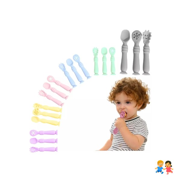 3 Cucharas Soft De Aprendizaje Silicona