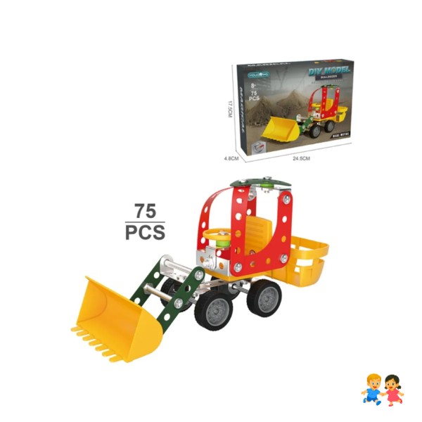 Camion Metalico Armable Creativa Metal Excavadora