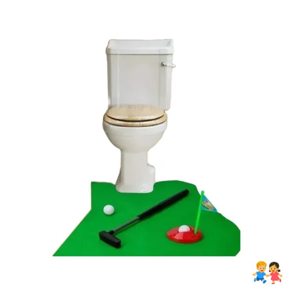 Mini Juego De Golf - Practica Baño Wc Inodoro