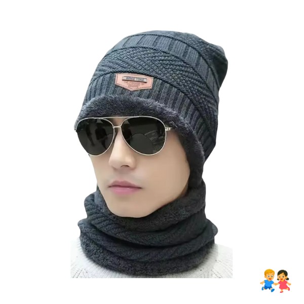 Gorro De Lana Con Interior De Chiporro + Cuello, Invierno