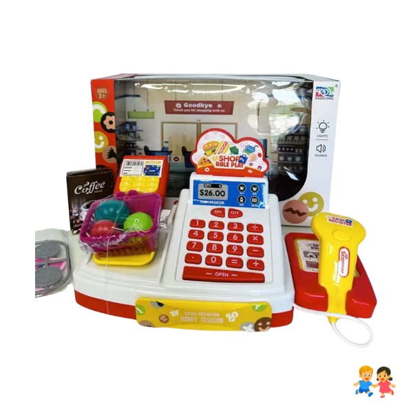 Caja Registradora Juguete Para Niños Con Accesorios Y Sonido
