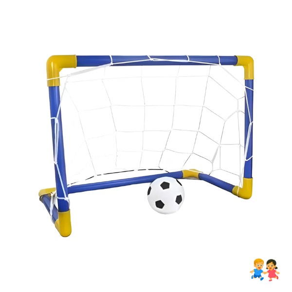 Set 2 Arcos De Fútbol + Balón Y Bombín Juegos Exterior Niños.
