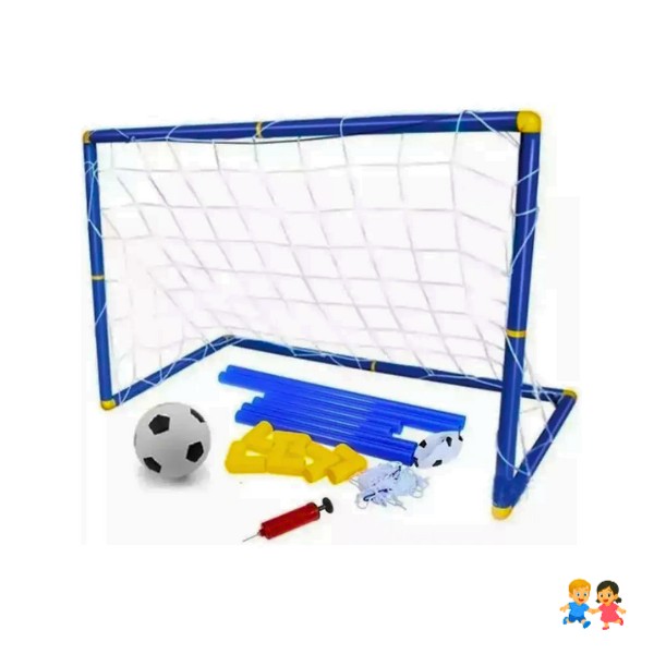 Set 2 Arcos De Fútbol + Balón Y Bombín Juegos Exterior Niños.
