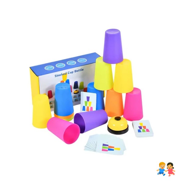 Juego De Vasos Apilables Stackked Cup Estimulación Cognitiva