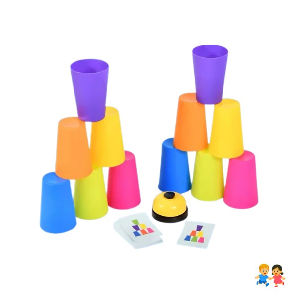 Juego De Vasos Apilables Stackked Cup Estimulación Cognitiva