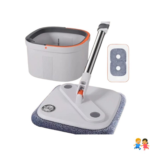 Trapeador Mopa 360 Con Balde Giratorio Centrifugo Microfibra