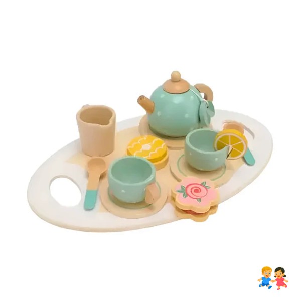 Juego Tazas De Té Madera Niños Juguete Didáctico
