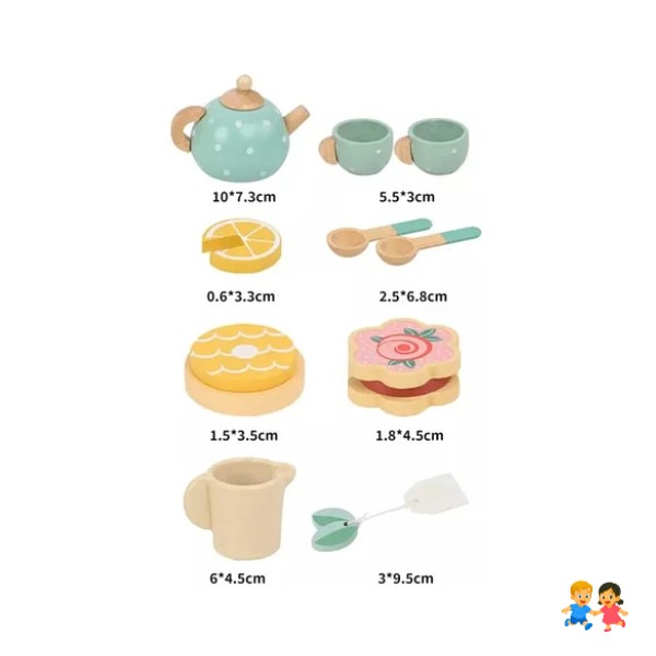 Juego Tazas De Té Madera Niños Juguete Didáctico