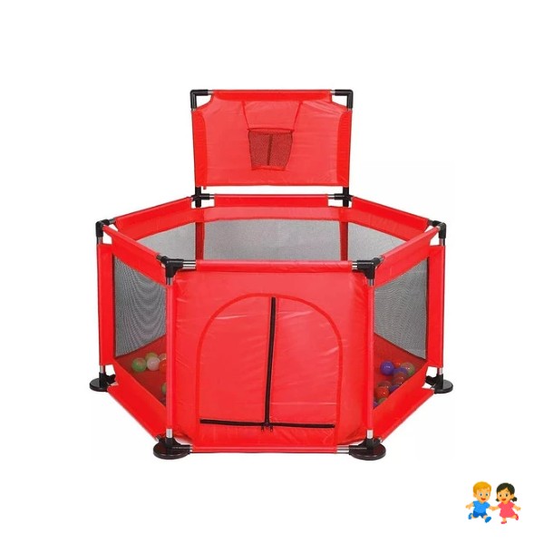 Corral Piscina Pelotas Estimulación Bebes Con Barandas