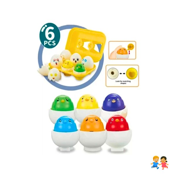 Juego Didáctico Huevos De Encaje Pollito C/sonido Montessori