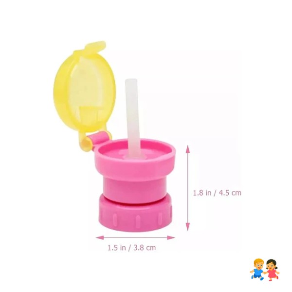Tapa De Botella De Bebidas Para Bebés Con Pajilla Bombilla