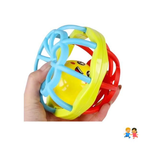 Pelota Sonajero Flexible Estimulación Sensorial Del Bebé.