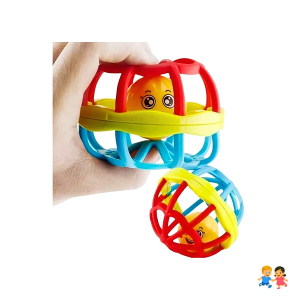 Pelota Sonajero Flexible Estimulación Sensorial Del Bebé.