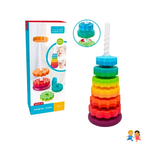 Torre Giratoria Encaje Rainbow Juguete Apilable