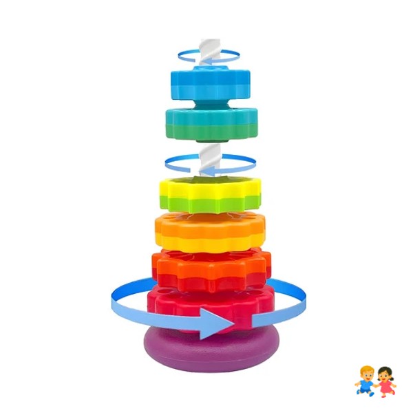 Torre Giratoria Encaje Rainbow Juguete Apilable