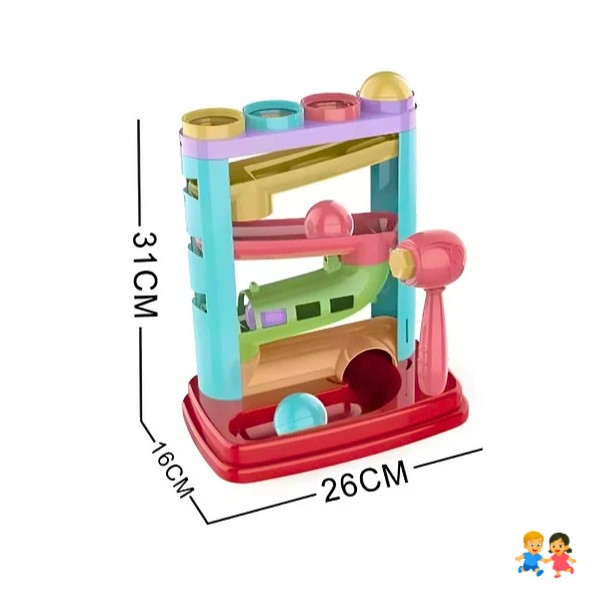 Juguete Bebé Con Bolas Rodante Y Torre Tobogán Para Niño.