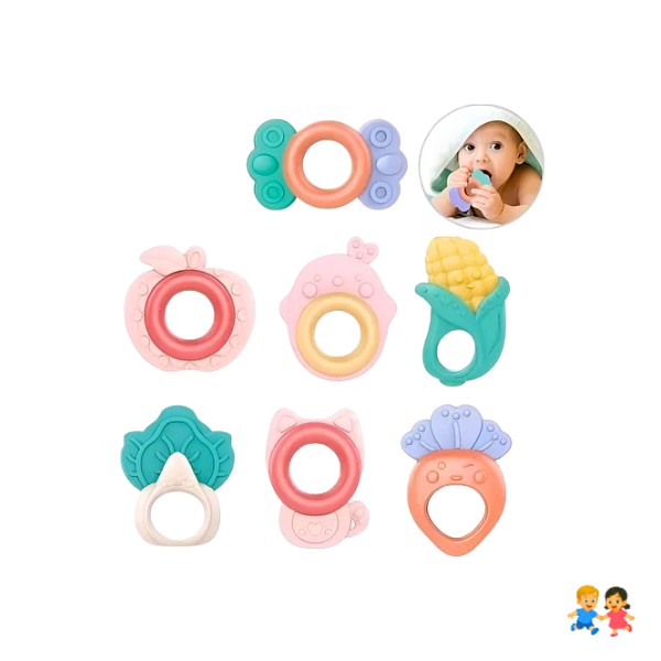 Set 10 De Lindo Sonajeros Y Pelota Mordedora Para Bebés