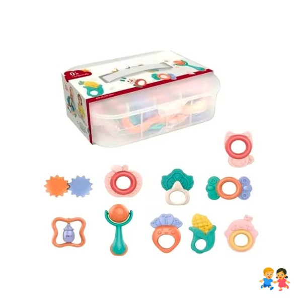 Set 10 De Lindo Sonajeros Y Pelota Mordedora Para Bebés