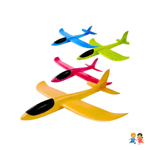 Juguete Avion Planeador Plumavit Anime Con Luces Led.