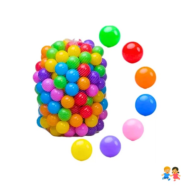 Pack 50 Pelotas Plásticas Para Piscina Colores.