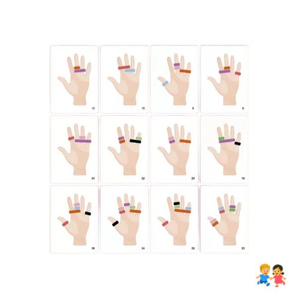 Juguete Didáctico Juego Patrones De Anillos Con Elásticos