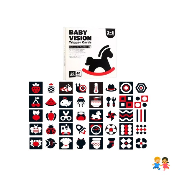 Tarjetas Estimulación Visual Sensorial Montessori 3-6 Meses.