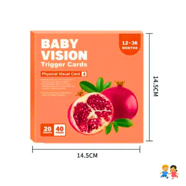 Tarjetas Visuales Educativas  con  Alto Contraste 12 a 36 Meses