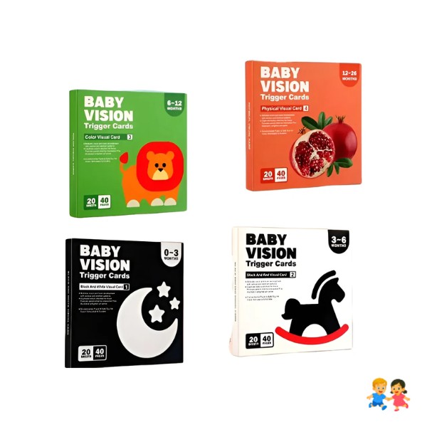 Set Tarjeta Estimulación Visual Cognitivas Bebé 0 -36 Meses.