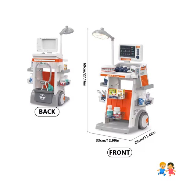 Set Doctor Carrito Niña O Niño Luz Y Sonido Con Accesorios