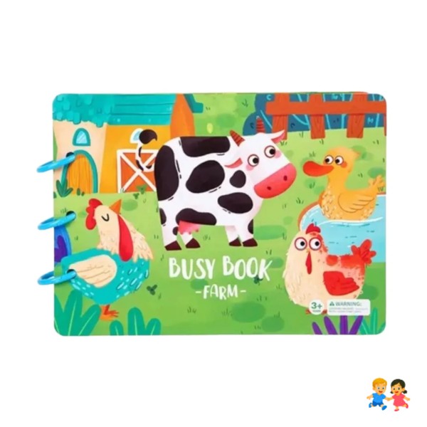 Libro Sensorial Montessori Didáctico Con Velcro Para Niños.