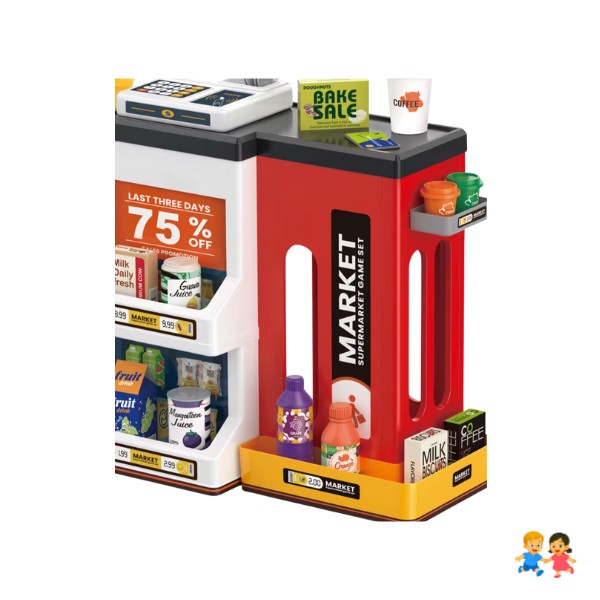 Juego Supermercado Minimarket Con Accesorios 47 Pcs Multiuso