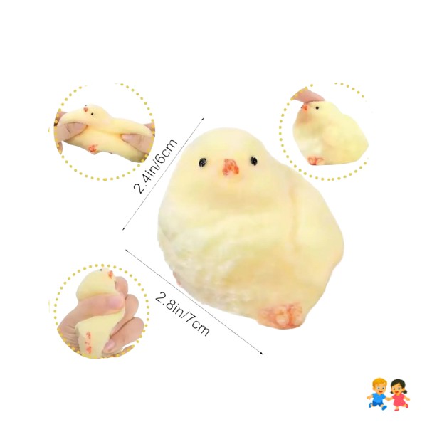 Squishy Pollito Esponjoso Y Peludito Ultrasuave