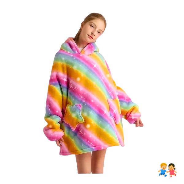 Polerón Manta De Polar Con Capucha Y Bolsillos Para Niños