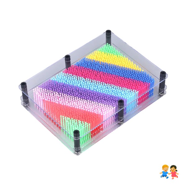 Juego Sensorial Figura 3d Pinart Didáctico Pin Art Grande.