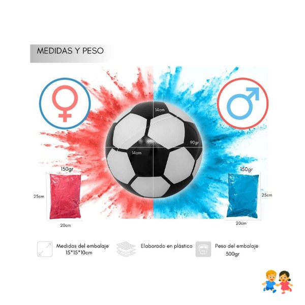Balón De Revelación De Género  Azul Y Rosa