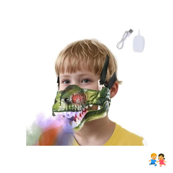 Máscara Dinosaurio Y Garras Con Cambiador Luz Sonido Spray