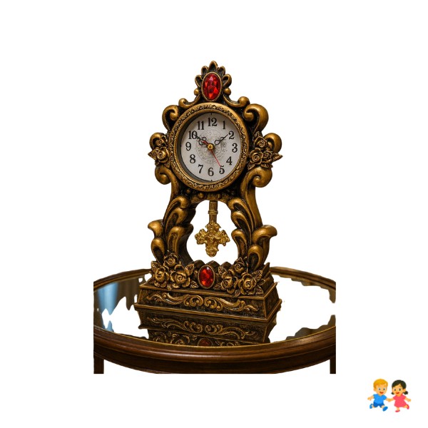 Reloj de Mesa Estilo Vintage Elegantes con Detalles Decorativo