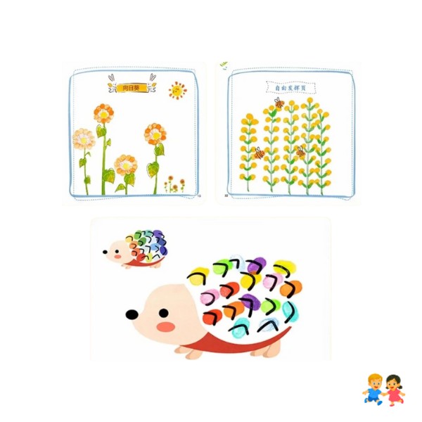 Set Pintura Arte Para Niños Kit Para Pinta Dedos 30 Páginas