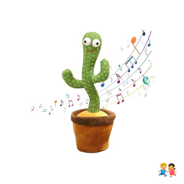Cactus Bailarín Musical Repetidor Recargable Voz Interactivo