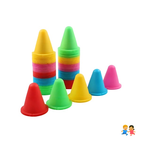 Set 10 Mini Conos Multicolor 9cm Para Agilidad Coordinación