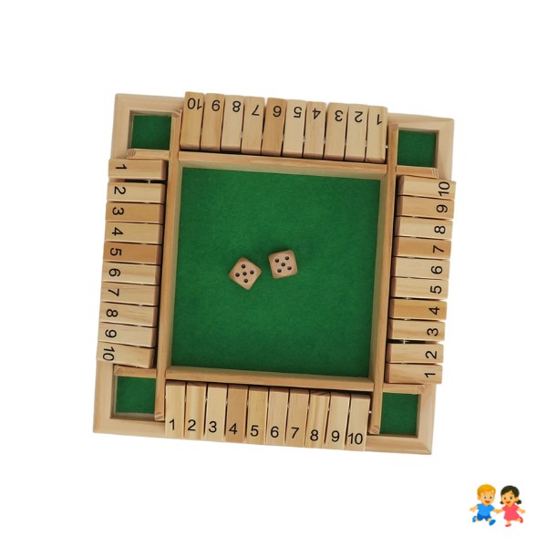 Juego de Mesa de Madera con Dados  4 Jugadores, Educativo y Familiar
