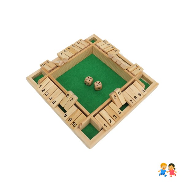 Juego de Mesa de Madera con Dados  4 Jugadores, Educativo y Familiar