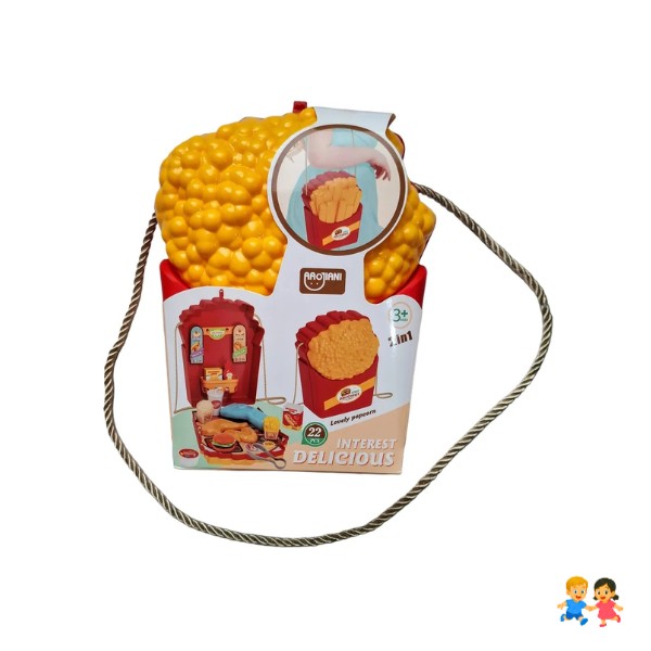 Set Comida Rápida Infantil 21 en 1 Juguete Portátil Papas y Cabrita
