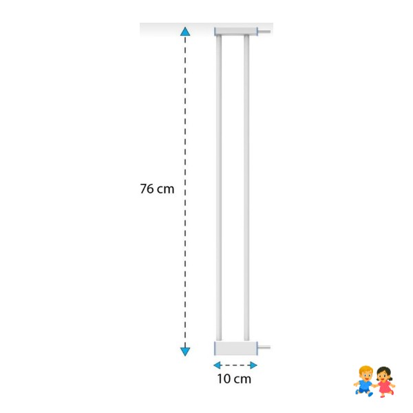 Extensión 10cms Reja Seguridad Escalera Puerta Bebé Mascotas