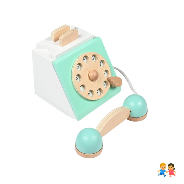 Telefono Juguete Niños bebe Didactico De Madera