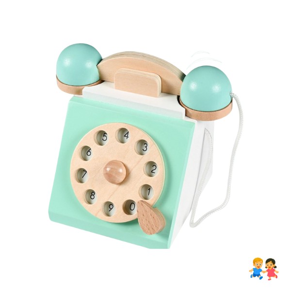 Telefono Juguete Niños bebe Didactico De Madera